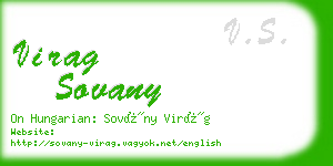 virag sovany business card